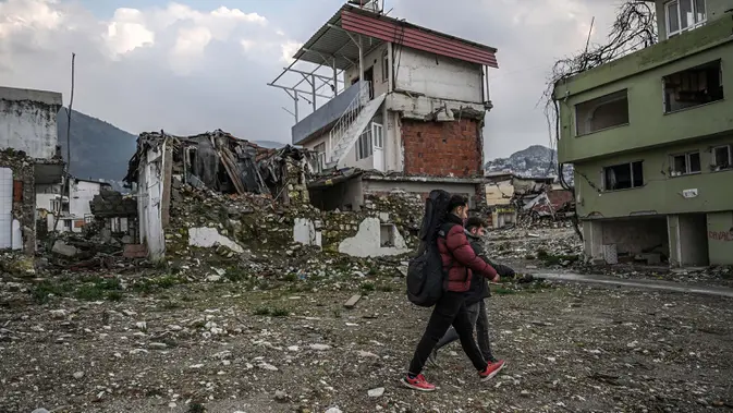 6 Februari 2024, genap satu tahun bencana gempa bumi dahsyat mengguncang Turki. (Ozan KOSE/AFP)