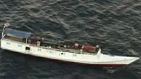 Kapal penangkap hiu ini sudah diamankan pihak otoritas perairan Australia di Darwin karena menerobos masuk tanpa izin. Foto: (Akbar Fua/Liputan6.com)