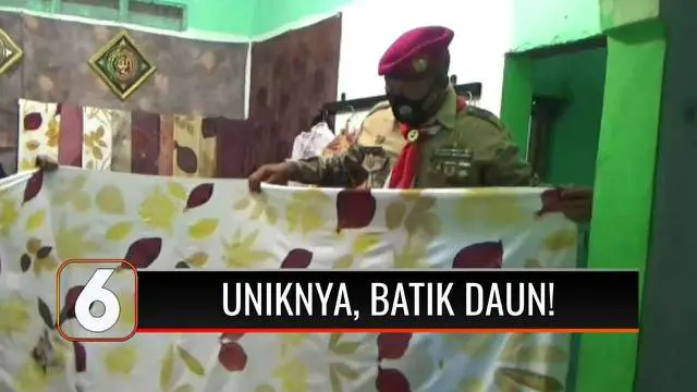 VIDEO: Unik, Batik ala Anggota Marinir, Gunakan Daun Sebagai Bahan Dasar