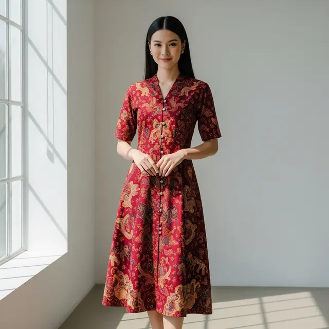9 Model Baju Batik Wanita Kancing Depan, Kombinasi Anggun dan Praktis