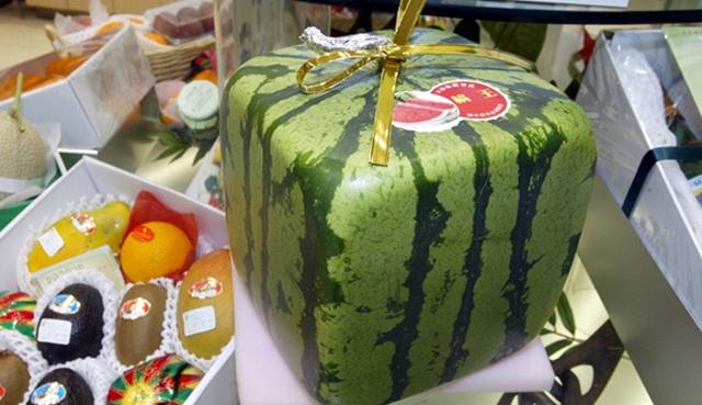 Buah semangka dengan bentuk unik akan dijadikan hadiah | Photo: Copyright cnn.com