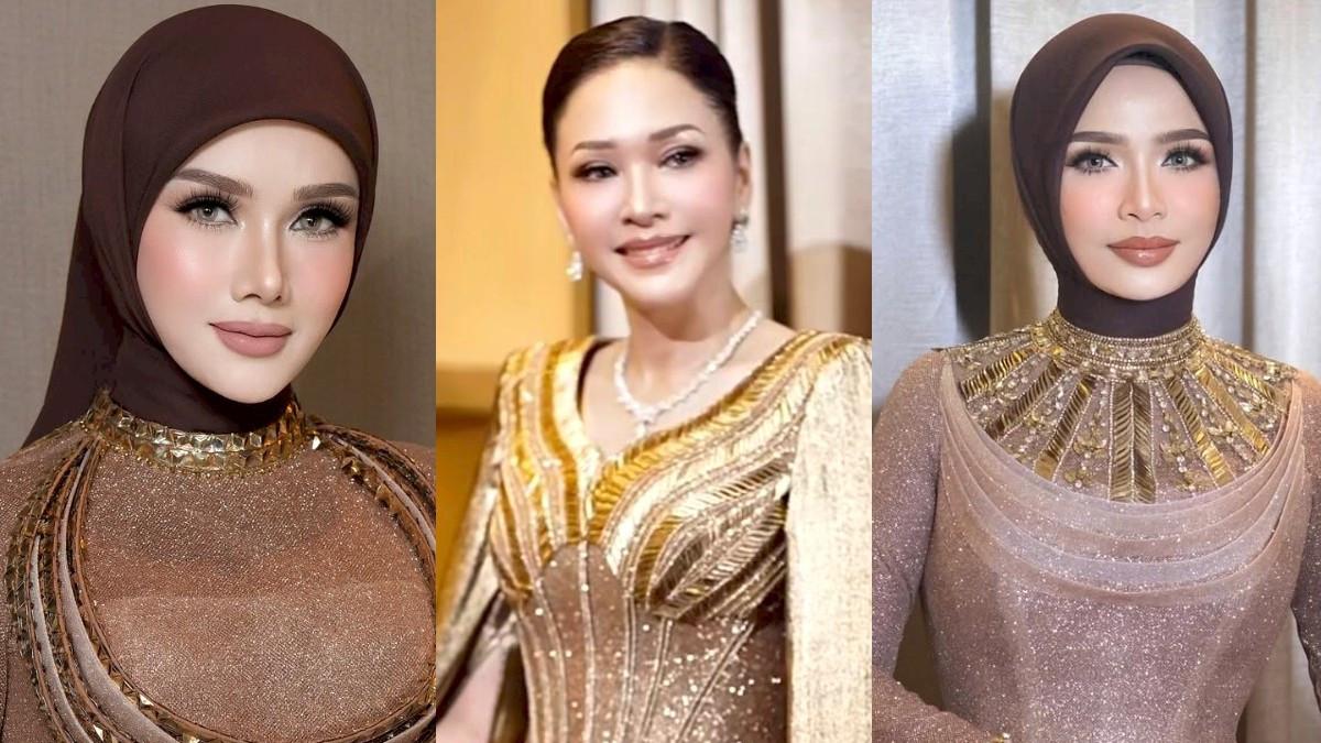 Glamor Berbalut Gaun Emas Wiki Wu, Gaya Para Mama Maia Estianty hingga Mulan Jameela di Resepsi El Rumi- Syifa Hadju