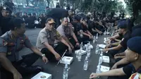 Kapolda Kalsel Irjen Yazid Fanani Saat Meninjau Para Anggotanya yang Bertugas Mengamankan Jakarta di Sekitar Bundaran Hotel Indonesia, Jakarta. (Foto: Istimewa)