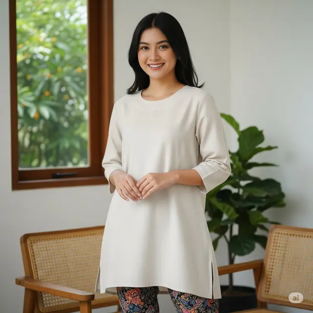 Outfit Ibu-Ibu Komplek Stylish Tren 2025. Foto: Gemini