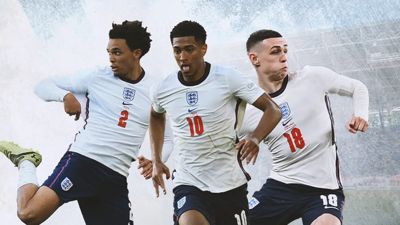 Ilustrasi - Jude Bellingham, Phil Foden, Trent Alexander-Arnold