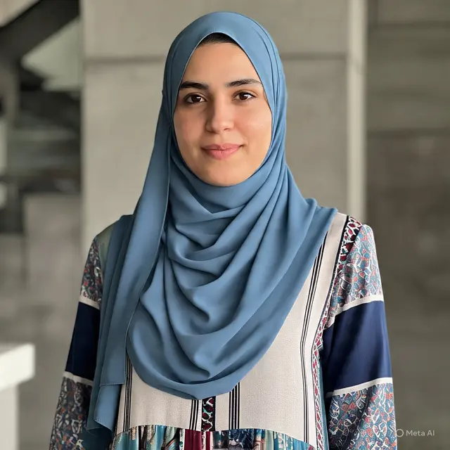Gamis motof geometris (Foto: Meta AI)