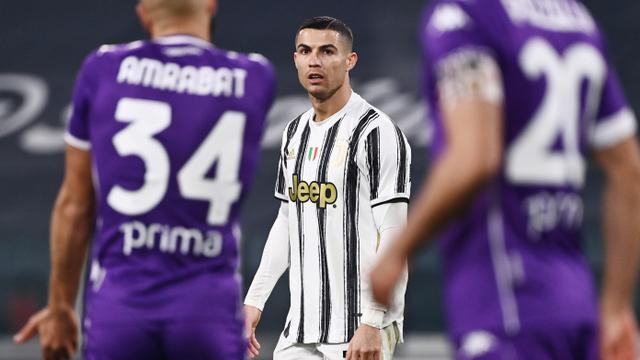Foto Liga Italia: Ekspresi Kecewa Cristiano Ronaldo Usai Juventus Digilas Fiorentina