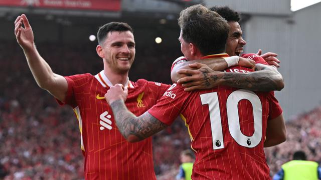 Liverpool melawan Tottenham Hotspur di Premier League 2024/2025.