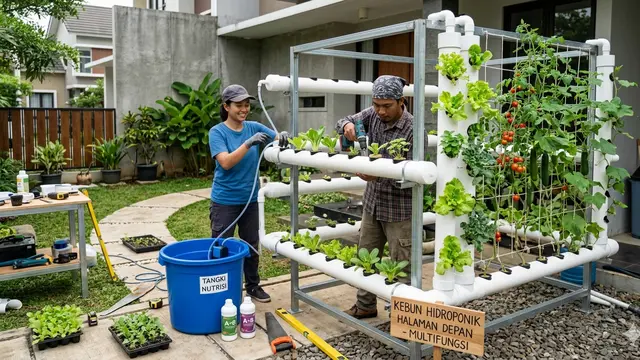 Cara Membuat Kebun Hidroponik Multifungsi untuk Halaman Depan