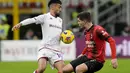 Kemenangan ini membuat Milan sementara berada di peringkat tiga klasemen dengan 26 poin (M8 S2 K3). (AP Photo/Luca Bruno)