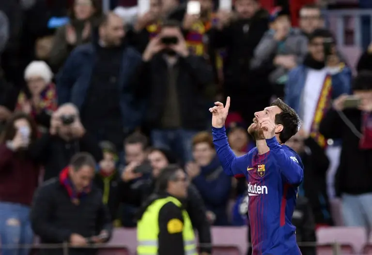 Lionel Messi pemain paling brilian dalam sejarah Barcelona (AFP/Josep Lago)