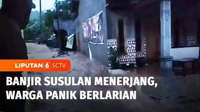 Banjir susulan kembali menerjang sejumlah wilayah di Bondowoso dan Situbondo, Jawa Timur. Sambil menyelamatkan hewan ternaknya, warga berlarian menjauh dari permukiman yang diterjang banjir.