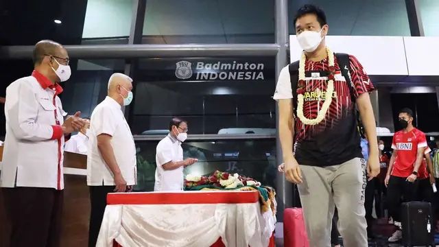 Tim Bulu Tangkis All England 2021 Indonesia Telah Kembali ke Jakarta. (Sumber: Instagram/badminton.ina)