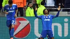 Juventus susah payah taklukkan Olympique Lyon 1-0 dalam laga Grup H Liga Champions di Stade de Lyon, Prancis, Rabu (19/10/2016) dini hari WIB. Gol tunggal Juventus dicetak Juan Cuadrado. (AFP/Philippe Desmazes)