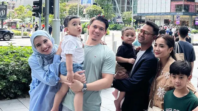 Potret Zaskia Sungkar bertemu Raffi Ahmad dan Nagita Slavina di Singapura. (Foto: Instagram/zaskiasungkar15)