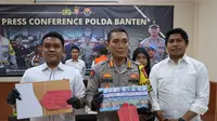 Polda Banten Tunjukkan Barang Bukti Korupsi. (Dokumentasi Polda Banten).