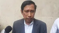 Rektor Univesitas Ibnu Chaldun Jakarta Musni Umar diperiksa sebagai terlapor terkait dugaan gelar profesor gadungan. (Liputan6.com/Ady Anugrahadi)