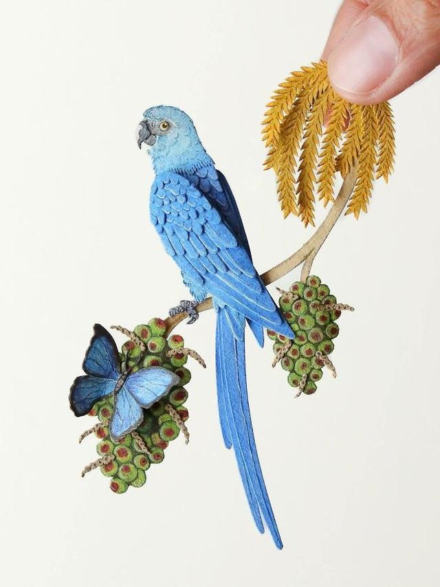 8 Potret Patung Burung dari Potongan Kertas Ini Curi Perhatian, Detailnya Mengagumkan