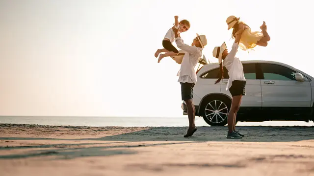 Ilustrasi liburan keluarga