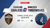 Cleveland Cavaliers Vs Minnesota Timberwolves (Bola.com/Adreanus Titus)