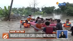 Banjir setinggi 1,5 meter rendam ratusan rumah di Madiun, Jawa Tengah. Sejumlah hewan ternak jadi korban.