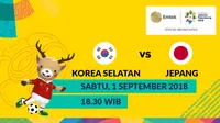 Final Sepak Bola Asian Games 2018 Korea Selatan Vs Jepang (Bola.com/Adreanus Titus)