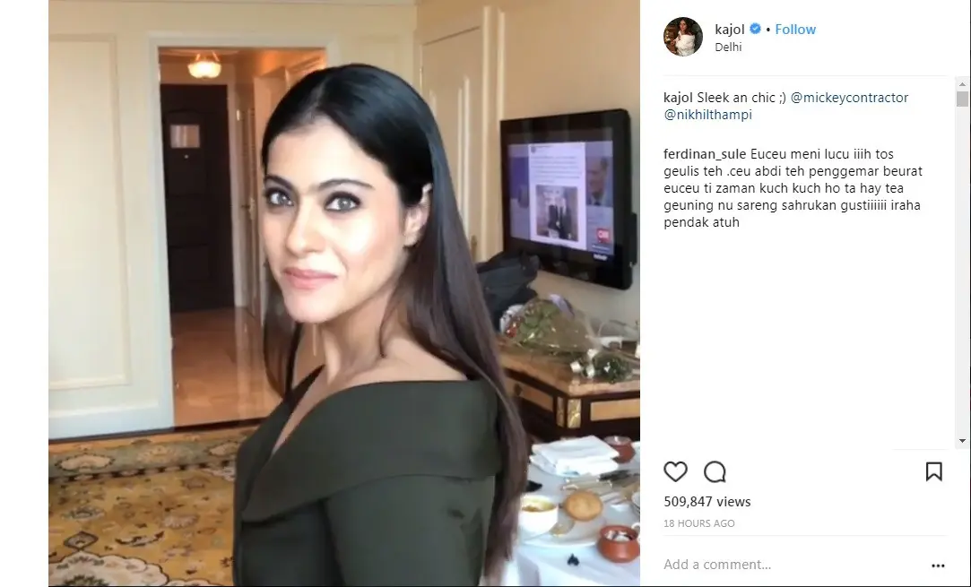 Sule beri tanggapan atas unggahan Kajol (Foto: Instagram)