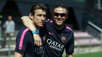 Juan Carlos Unzue bersama Luis Enrique. (Sky Sports). 