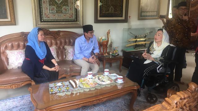 Bakal Cawapres Sandiaga Uno menemui istri Gus Dur, Sinta Nuriyah