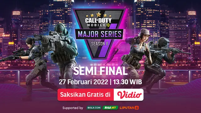 Link Live Streaming CODM Major Series 6 Babak Semifinal di Vidio, 27 Februari 2022