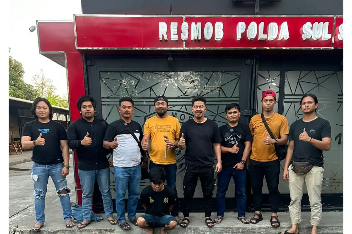 Resmob Polda Sulsel tangkap pelaku pembunuhan (Liputan6.com/Fauzan)