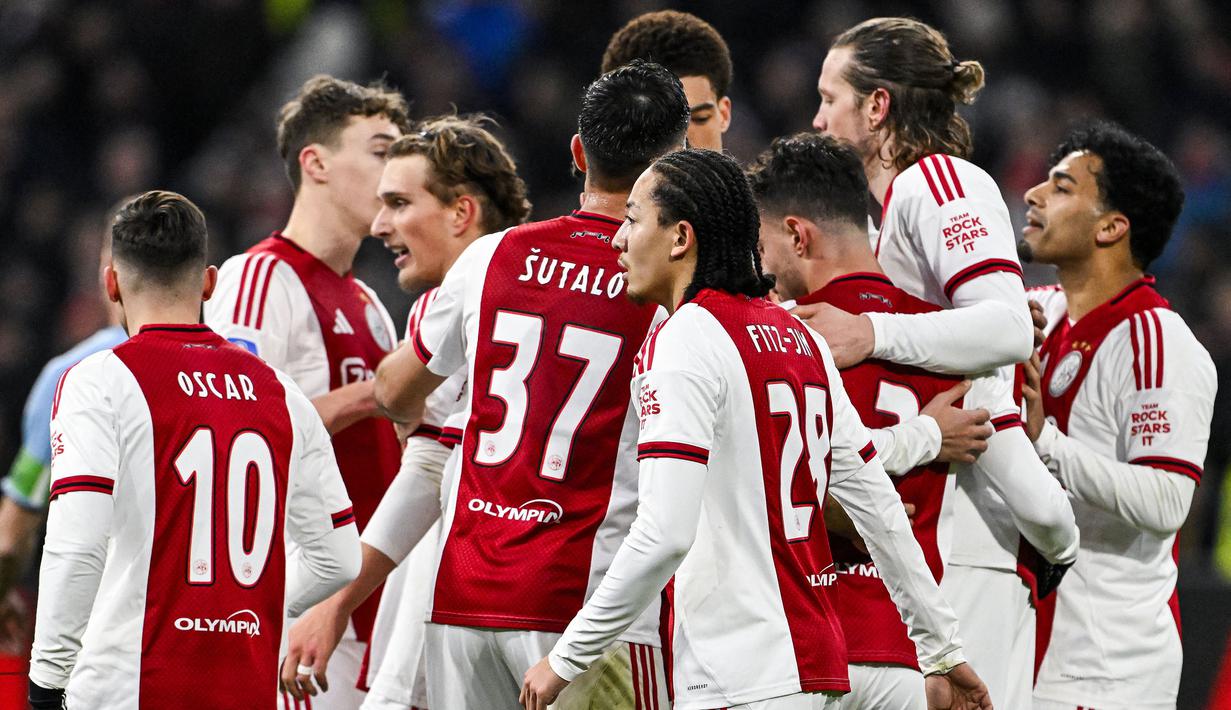 Pada pertandingan tersebut Ajax berhasil menang besar dengan skor 4-1 atas Fortuna Sittard. (AFP/ANP/Olaf Kraak)
