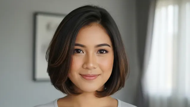 Model Rambut Wanita Pendek Wajah Bulat/ Ilustrasi AI