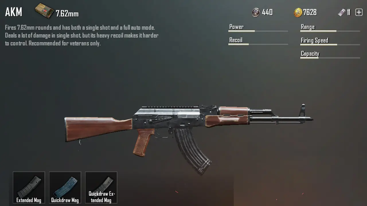 Senjata AKM di PUBG Mobile. (PUBG)