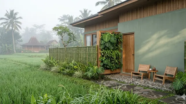 Warna Cat Depan Rumah yang Cocok untuk Konsep Japandi Tropis