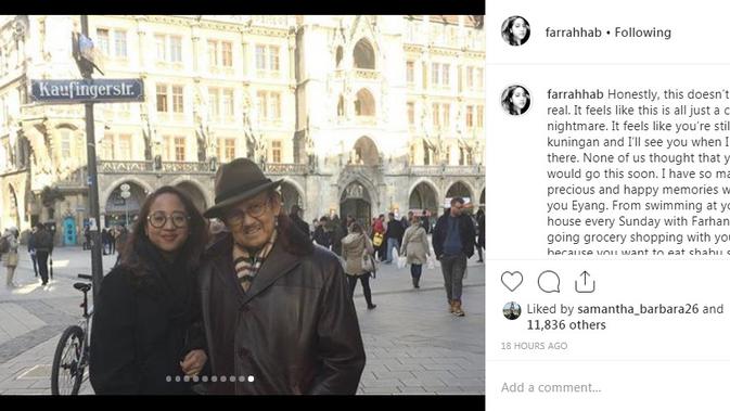 BJ Habibie bersama sang cucu, Farrah Azizah Habibie (Foto: Instagram/@farrahhab)