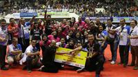 Putri Jakarta Pertamina Energi berhasil menaklukkan Jakarta PGN Popsivo Polwan 3-1 sekaligus mejuarai Final Four pada laga Seri II Proliga 2019 di GOR Ken Arok Malang, Minggu (17/2/2019). (Dok Proliga)
