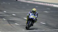 Pembalap Movistar Yamaha, Valentino Rossi. (JOSEP LAGO / AFP)