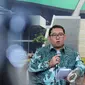 Fadli Zon mengatakan DPR RI akan memperkuat kampanye internasional dari Global Parliamentarians for Against Corruption (GOPAC), Senayan, Jakarta, Selasa (9/12/2014). (Liputan6.com/Andrian M Tunay)