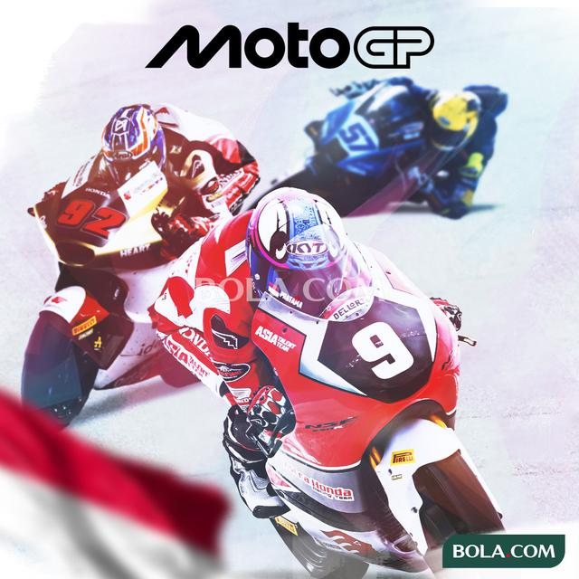 MotoGP - Ilustrasi Bendera Indonesia sama logo baru MotoGP