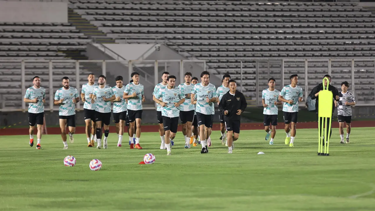 Latihan Timnas Indonesia Jelang Lawan Filipina di Kualifikasi Piala Dunia 2026