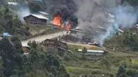 Selain tiga warga Intan Jaya Papua tewas, puluhan lainnya terluka karena terkena panah dan benda tajam. (Liputan6.com/Katharina Janur)
