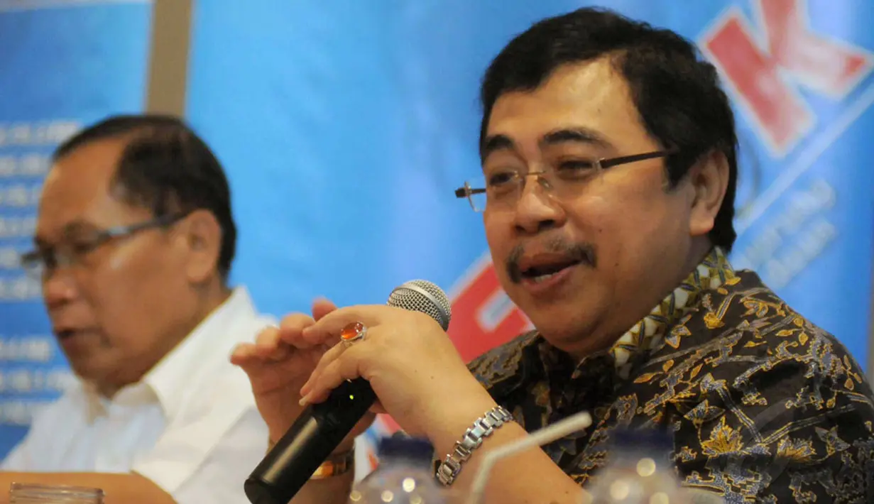 Juru bicara Kementerian Dalam Negeri, Dodi Riatmadji menilai  pelaksanaan pemilihan kepala daerah yang langsung dipilih oleh rakyat mendatangkan lebih banyak mudarat, Jakarta, (13/9/2014). (Liputan6.com/Herman Zakharia)