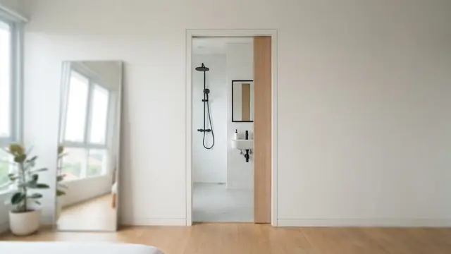Model Pintu Kamar Mandi untuk Ruangan Berukuran Kecil