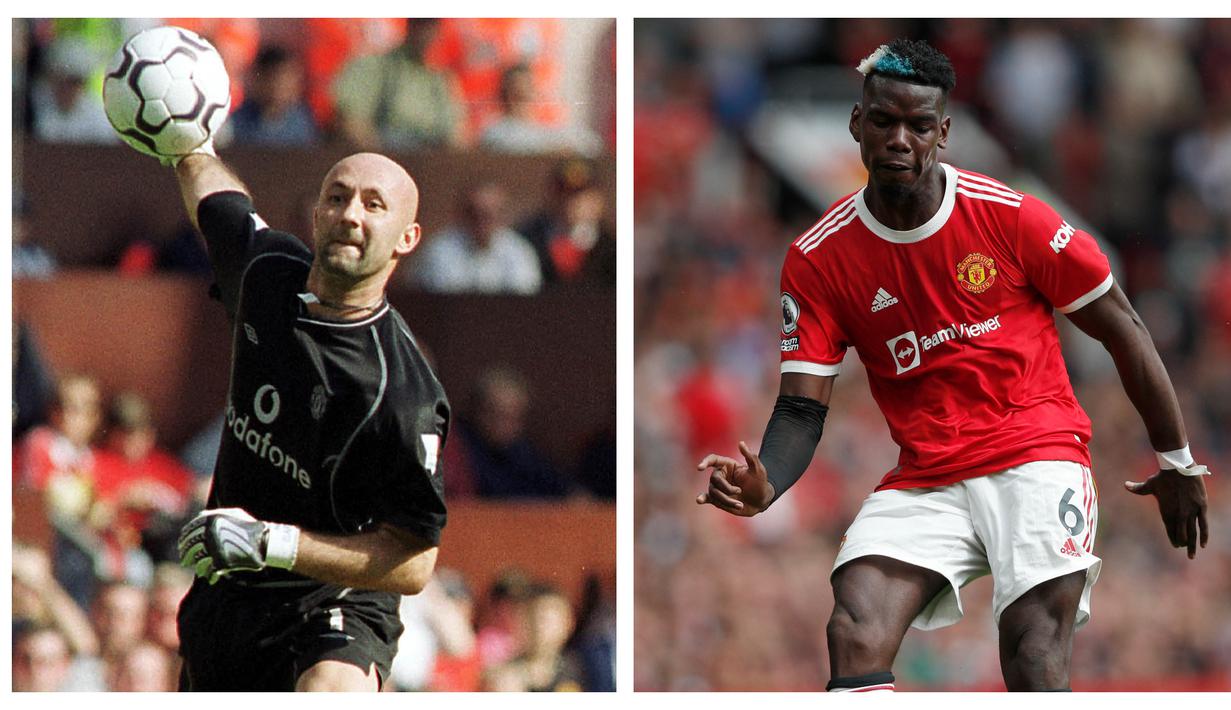 Pemain dari berbagai negara telah menghiasi perjalanan Manchester United sebagai sebuah klub impian. Tak terkecuali para pemain Prancis dengan talenta dan skill mumpuni. Berikut 6 pemain termahal Prancis yang didatangkan Setan Merah, sebagian masih aktif bermain. (Kolase AFP)