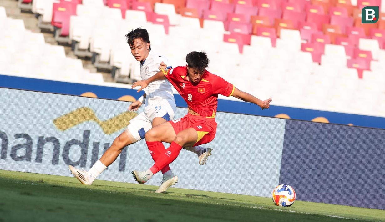 Timnas Vietnam U-23 menang atas Filipina dengan skor 2-1 pada laga semifinal yang digelar di SUGBK, Jakarta, Jumat (25/7/2025). (Bola.com/Abdul Aziz)