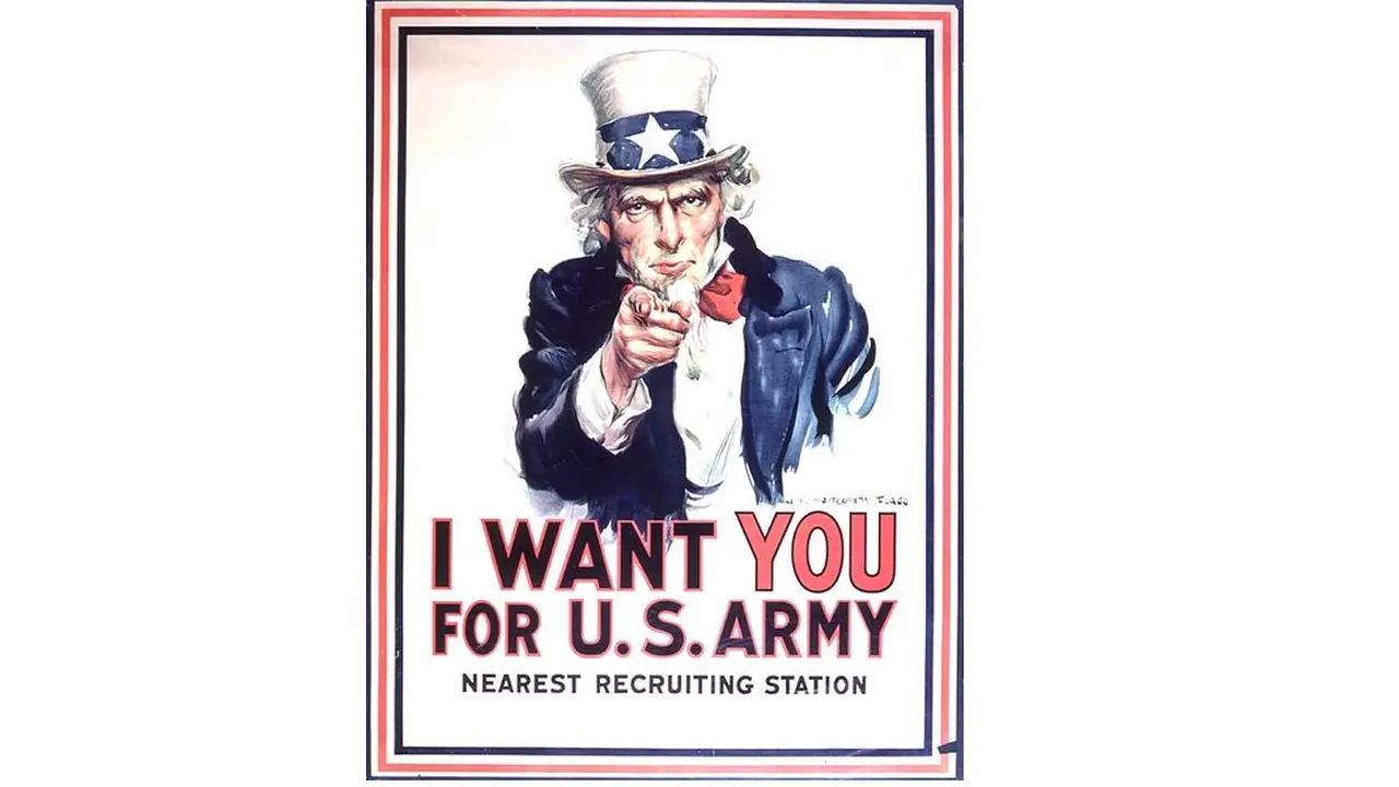 Paman Sam alias Uncle Sam dalam poster