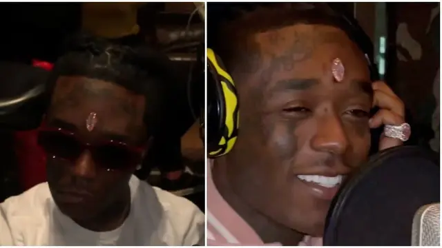 Tampil Beda dan Glamor, Rapper Lil Uzi Vert Pasang Berlian di Jidat