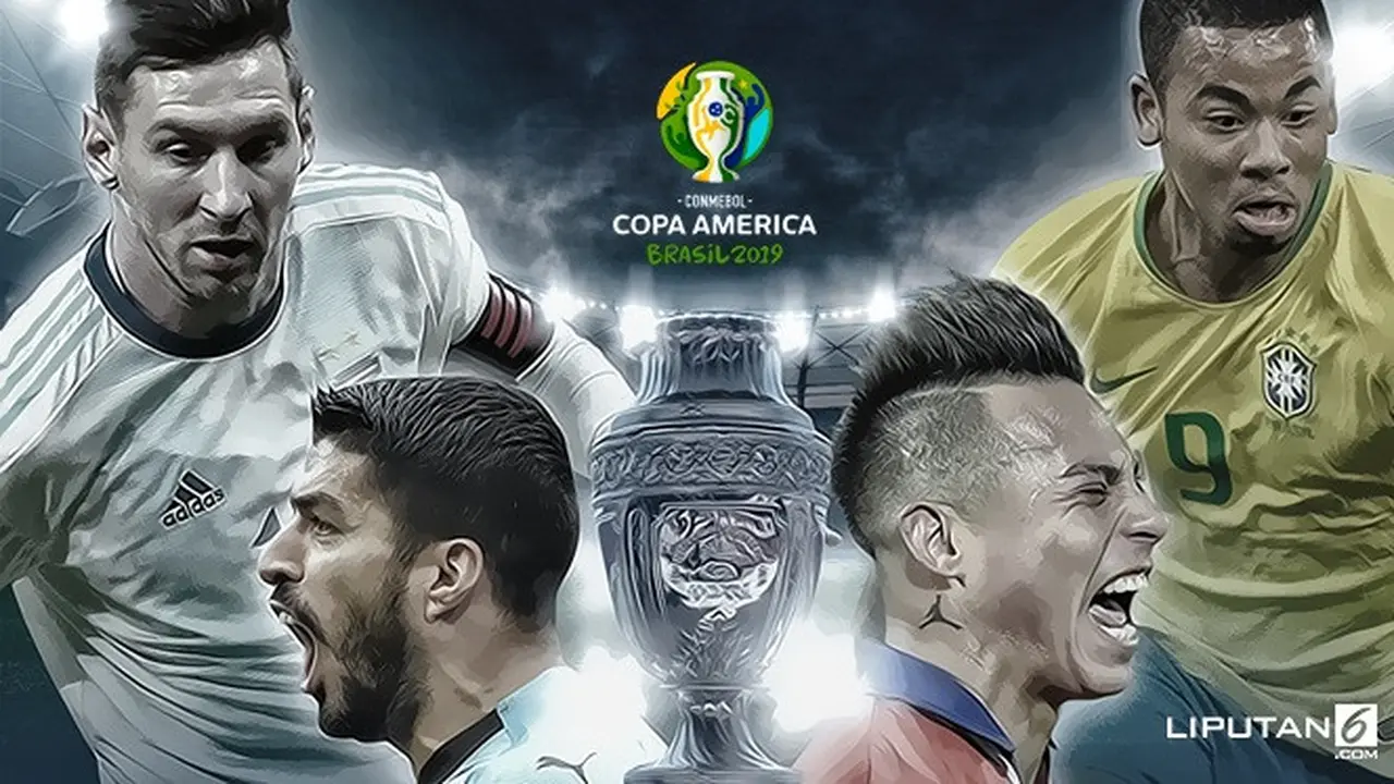 Banner Infografis Laga Copa America 2019 Bergulir