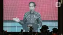Presiden Joko Widodo atau Jokowi menyampaikan paparan usai pembukaan Rakernas II PDIP di Jakarta, Selasa (21/6/2022). Rakernas PDIP kali ini mengusung tema 'Desa Kuat, Indonesia Maju dan Berdaulat'. (Liputan6.com/Faizal Fanani)